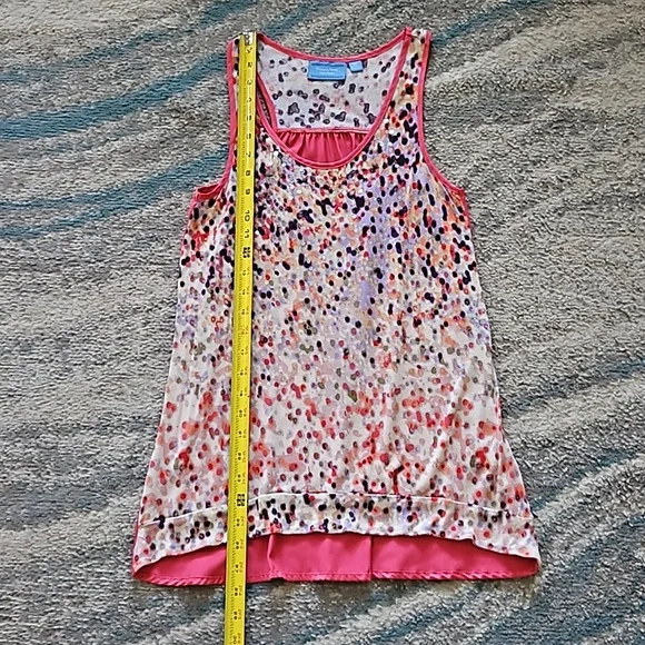 Vera Wang Woman's Sequin Polka-dot Tank Tunic Blouse. Sz: XS - Picture 9 of 9